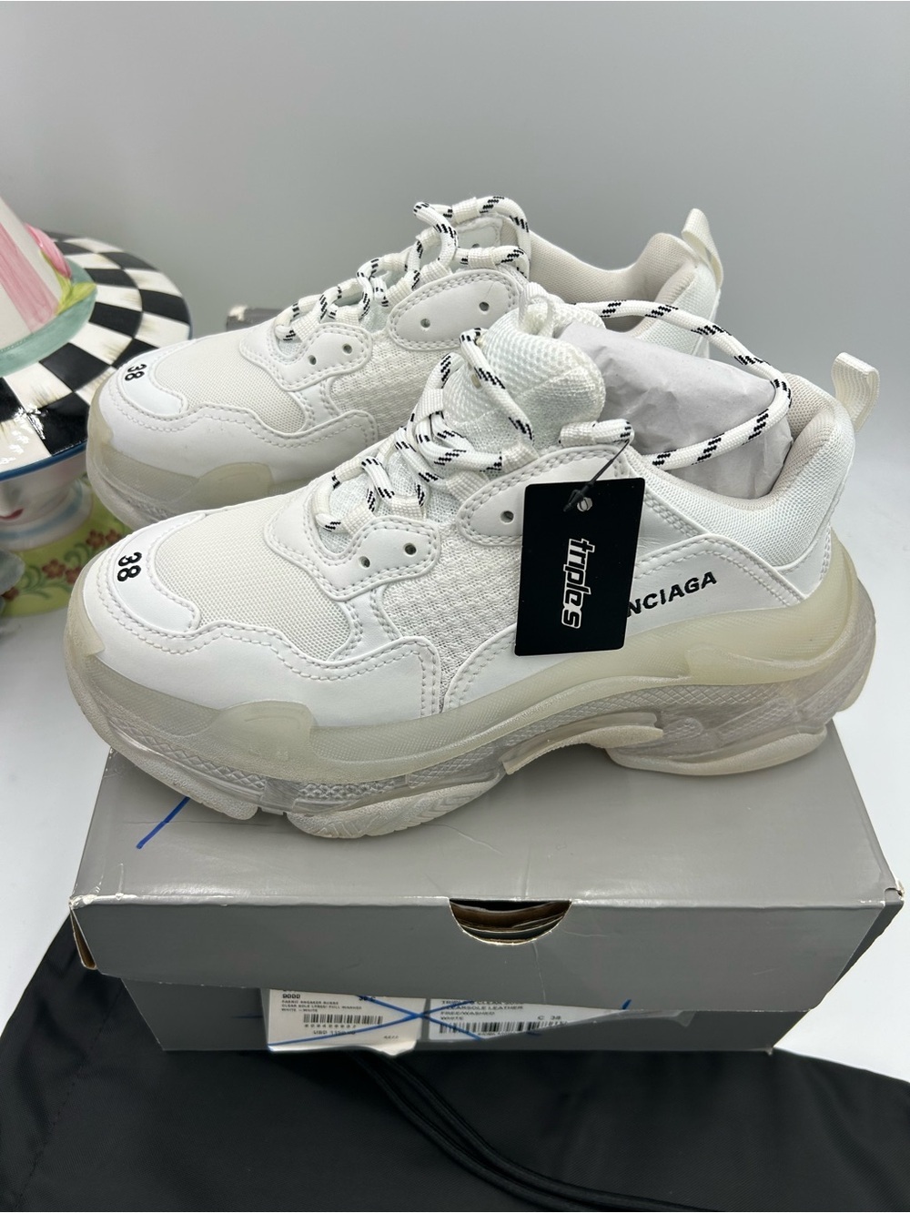 Women's Balenciaga triple S clear sole sneakers size 38 NWT